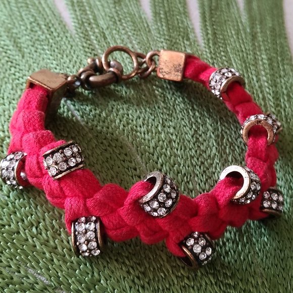 J. Crew Braided Rhinestone Bracelet - Picture 3 of 3